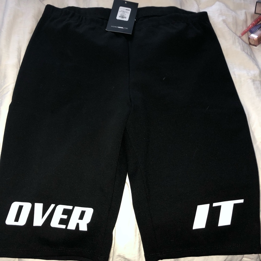 Fashion Nova Biker Shorts “Over It”